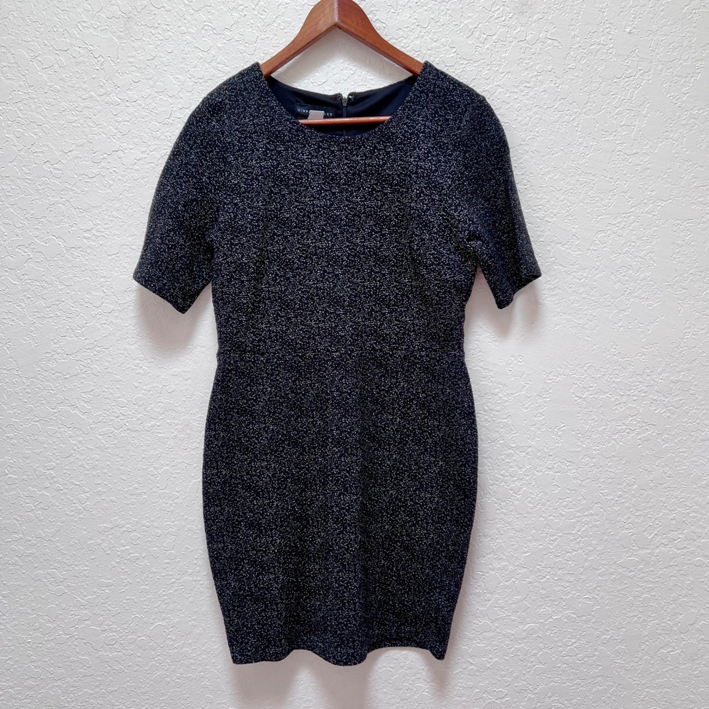 NWT Simply Styled‎ Petite Jacquard Bodycon Dress Black Onyx Short Sleeve MP